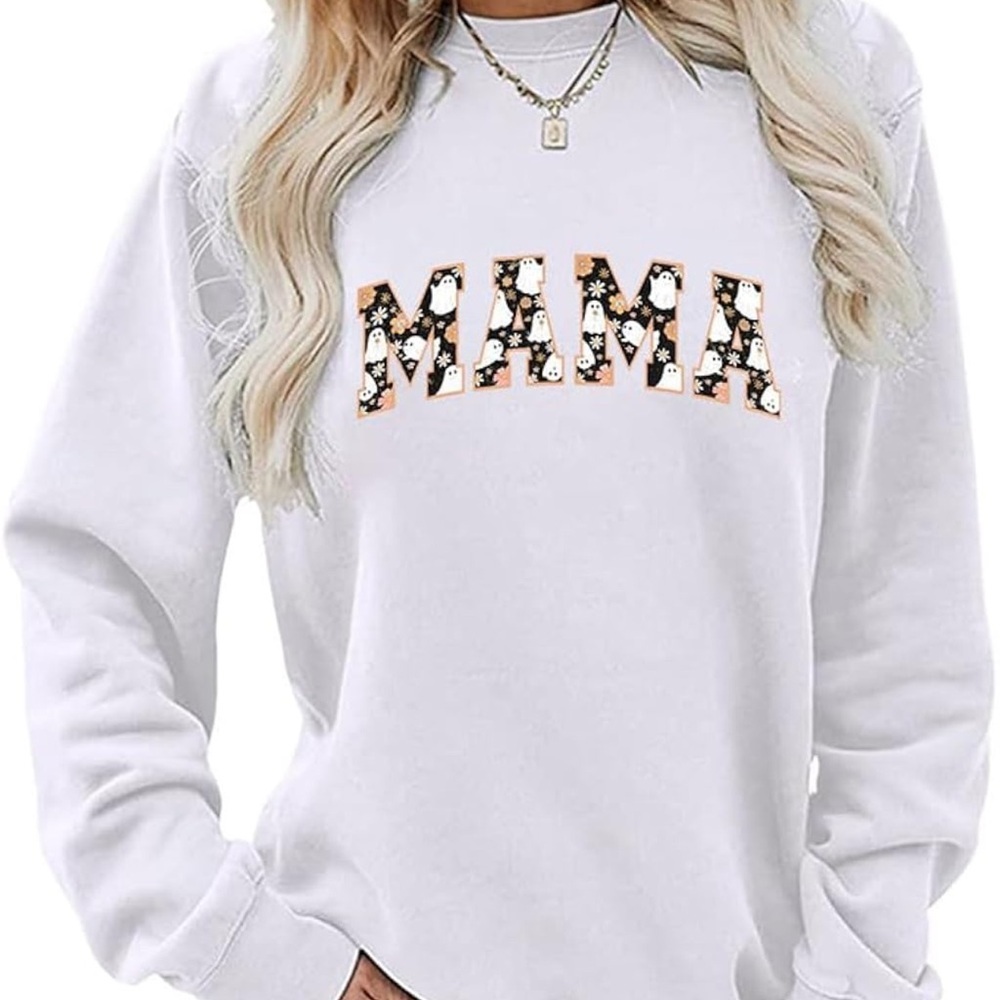 White 'MAMA' Graphic Sweatshirt - Picture 2 of 5